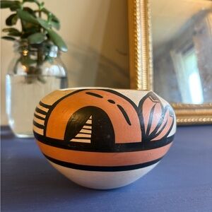 Hand Painted Native American Style Pueblo Pottery Vase
